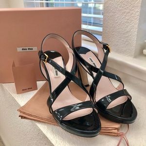Miu Miu black patent heels